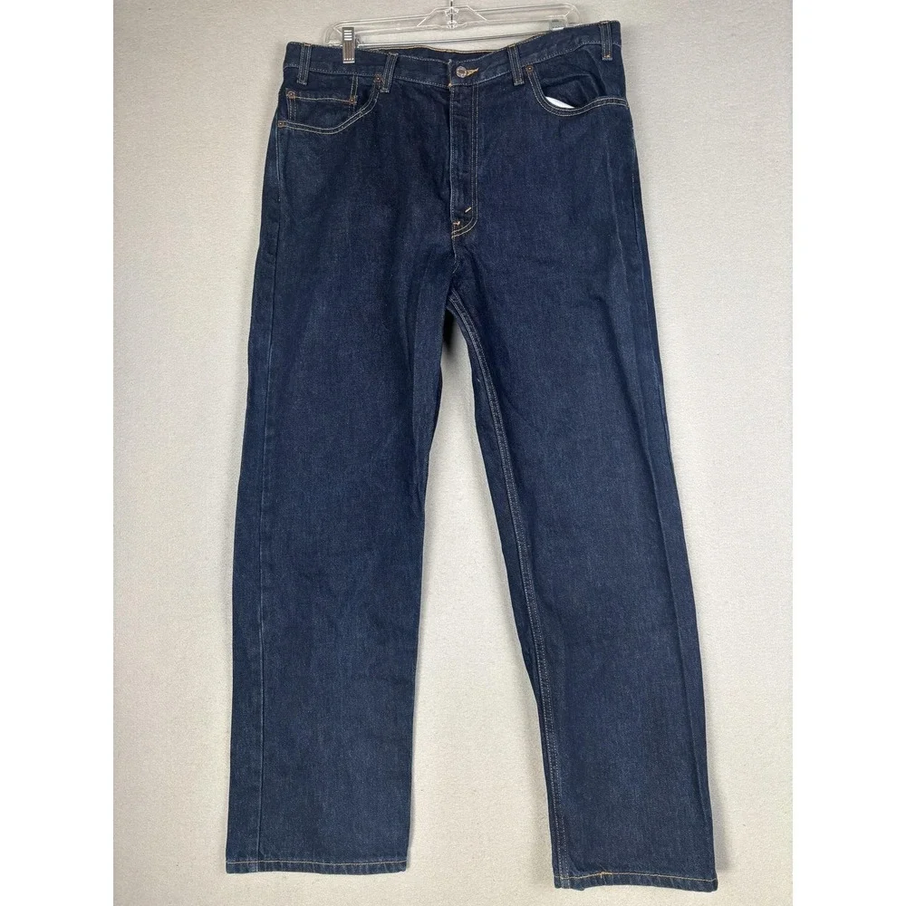 Levis Jeans Mens 38x30 Dark Wash Blue Regular Fit Straight Leg Denim Pants